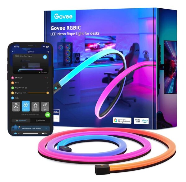 Govee - Neon LED podsvícení pro stůl 3m RGBIC Wi-Fi