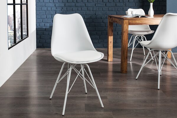 Designová moderní židle Scandinavia bílá