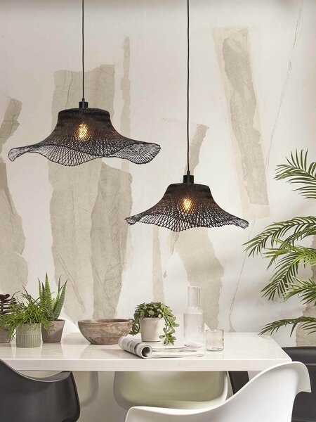 Stropní visící lampa ibiza s 50 x 15 cm černá