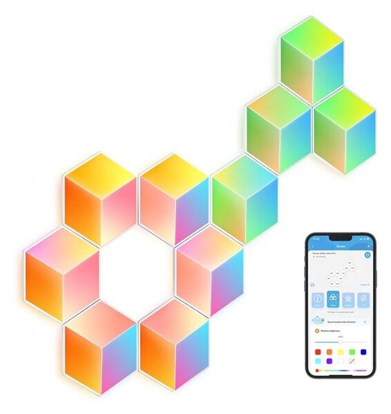 Govee - SADA 10x LED Svítidlo Glide Hexa Pro LED Smart RGBIC Wi-Fi