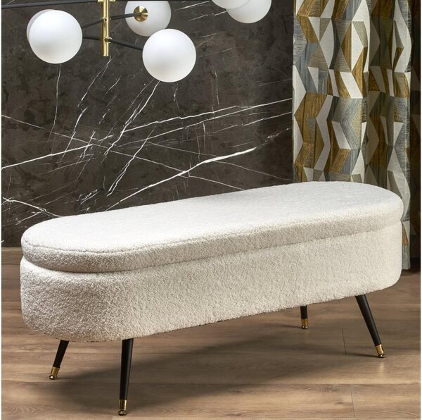 Lavice s úložným prostorem AVEIRO 46x120 cm bílá