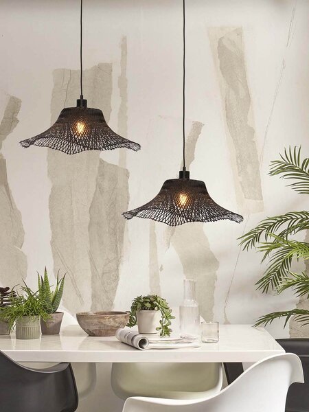 Stropní visící lampa ibiza s 50 x 15 cm černá