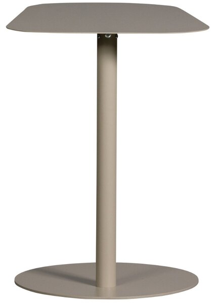 WOOOD Béžovošedý kovový odkládací stolek Lidia 50 x 38 cm