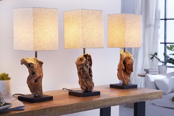 Stylová stolní lampa Hypnotic 45cm béžová