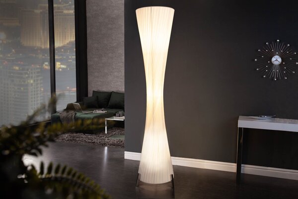 Luxusní moderní stojací lampa Helix L 160cm bílá