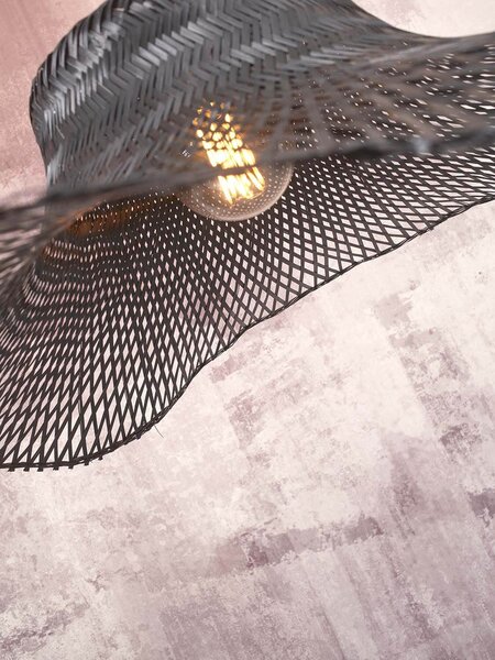 Stropní visící lampa ibiza s 50 x 15 cm černá