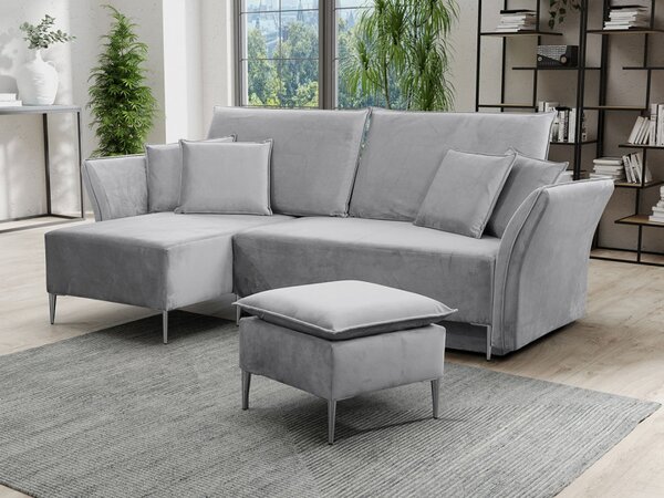 Rohová rozkládací pohovka Bob, Barva: stříbrná, Barva: Tiffany 10 Mirjan24 5903211071577
