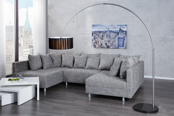 Moderní nastavitelná stojací lampa Extenso černá