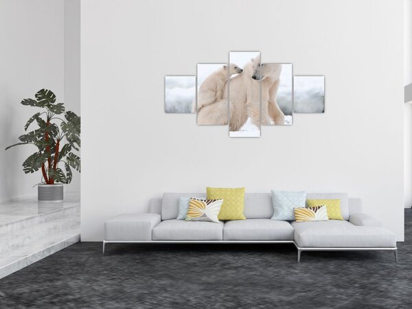 Obraz - Lední medvědi (125x70 cm)