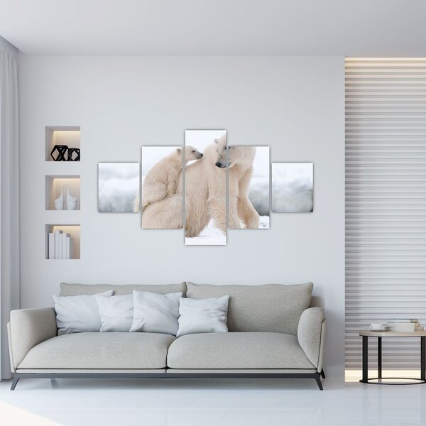 Obraz - Lední medvědi (125x70 cm)