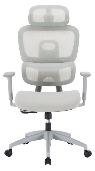 Ergonomická kancelářská židle NEONIT - šedá síťovina / nosnost 150 kg