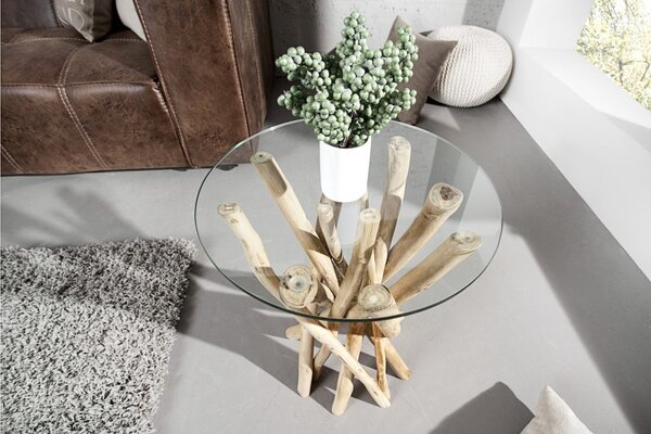 Stylový jedinečný odkládací stolek Driftwood 35cm