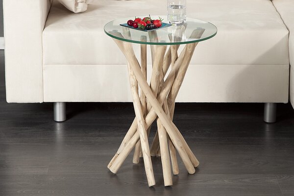 Stylový jedinečný odkládací stolek Driftwood 35cm