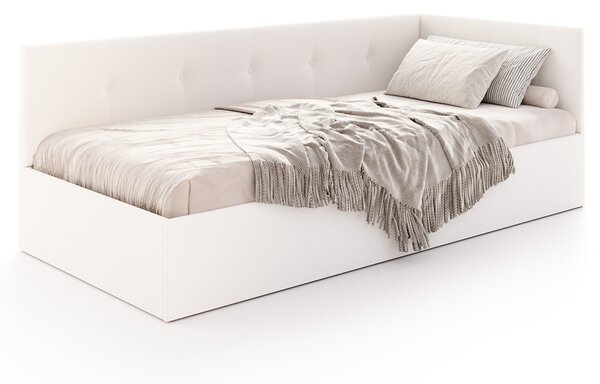 Postel EDDY 2 pro děti a mládež bílá TRINITY 100x200 kovový zdvižný rošt