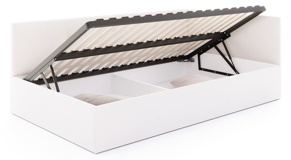 Postel EDDY 2 pro děti a mládež bílá TRINITY 120x200 kovový zdvižný rošt