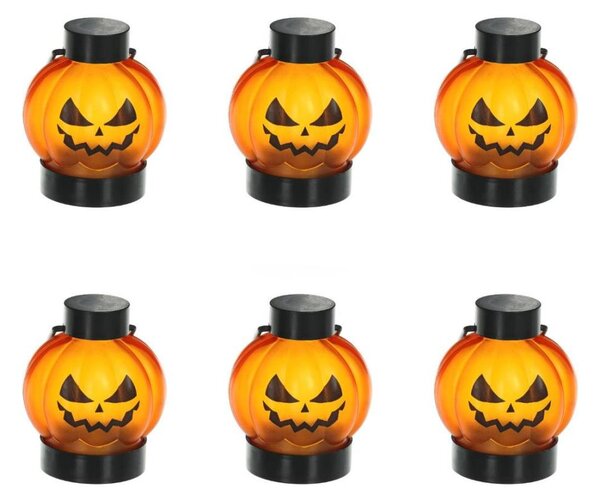 Retlux - SADA 6x LED Dekorace HALLOWEEN LED/1xCR2032/teplá bílá dýně