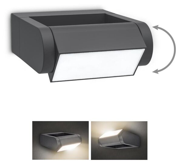 Brilagi - LED Venkovní nástěnné svítidlo CROTONE LED/7W/230V antracit IP54