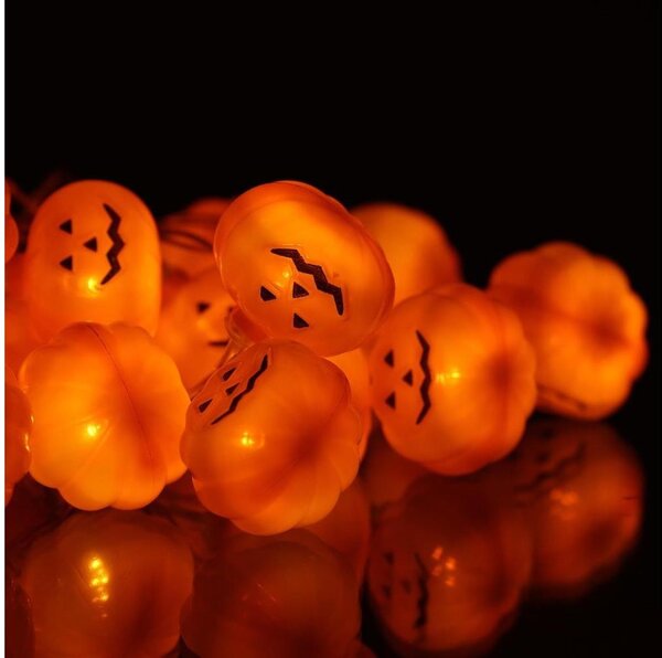 Retlux - LED Dekorační řetěz HALLOWEEN 20xLED/3xAA/teplá bílá 3,3m dýně