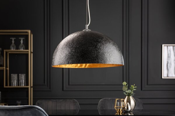 Moderní černo zlatá sklolaminátová lampa Glow