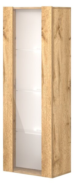 Vivaldi Závěsná vitrína Vivien 40 cm s LED osvětlením dub Wotan