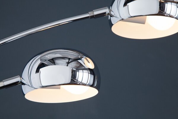 Designová moderní stojací lampa Five Lights chromová