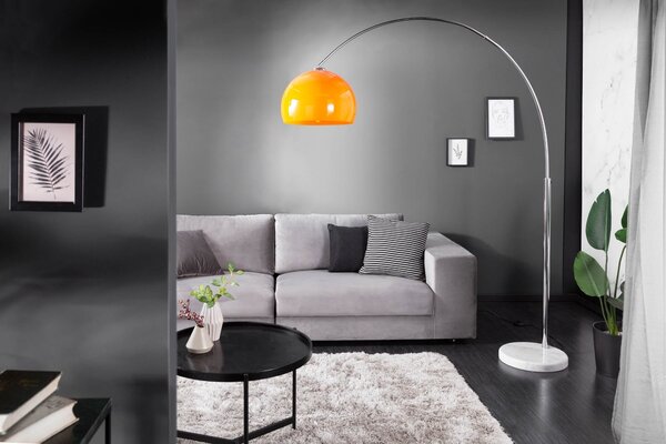 Designová jedinečná stojací lampa Big Bow II oranžová 175 - 205cm