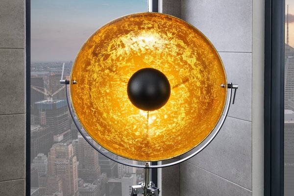 Stylová stojací lampa Big studio 160cm černá / zlatá