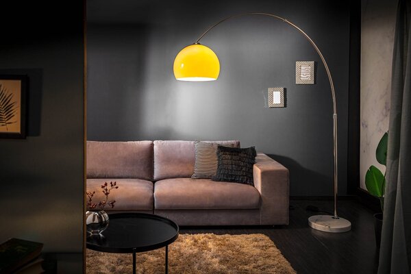 Designová jedinečná stojací lampa Big Bow II oranžová 175 - 205cm