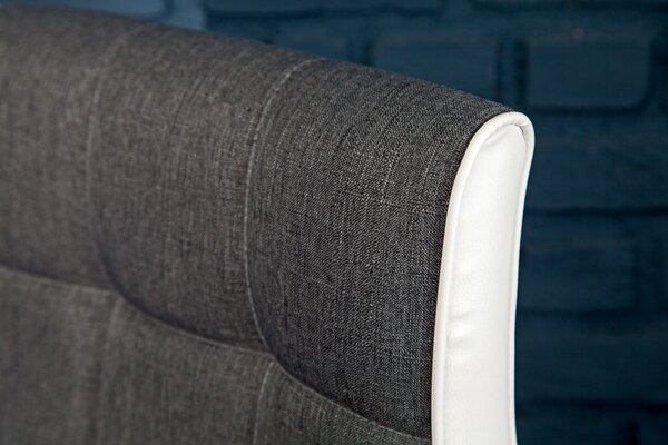Designová barová židle Modena 90-115cm šedě-bílá