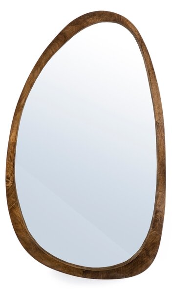 -25 % Dny MOMENTI– By-Boo Hnědé dřevěné závěsné zrcadlo Plecto 120 x 70 cm