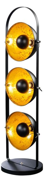 Moderní designová stojací lampa Studio černo-zlatá 130cm