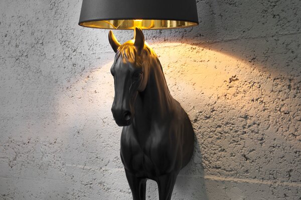 Extravagantní stylová stojací lampa Black Beauty černá 130cm