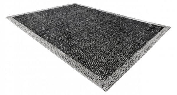 Koberec SIZAL FLOORLUX 20401 čierny/ strieborný