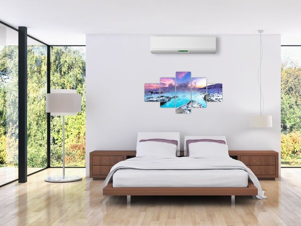 Obraz - Modrá laguna na Islandu (125x70 cm)