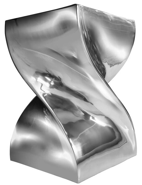 Extravagantní moderní židle Twist 45cm stříbrná