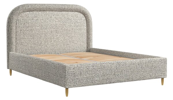 Maison de Rêve Krémová bouclé dvoulůžková postel MIJA 140 x 200 cm s úložným prostorem