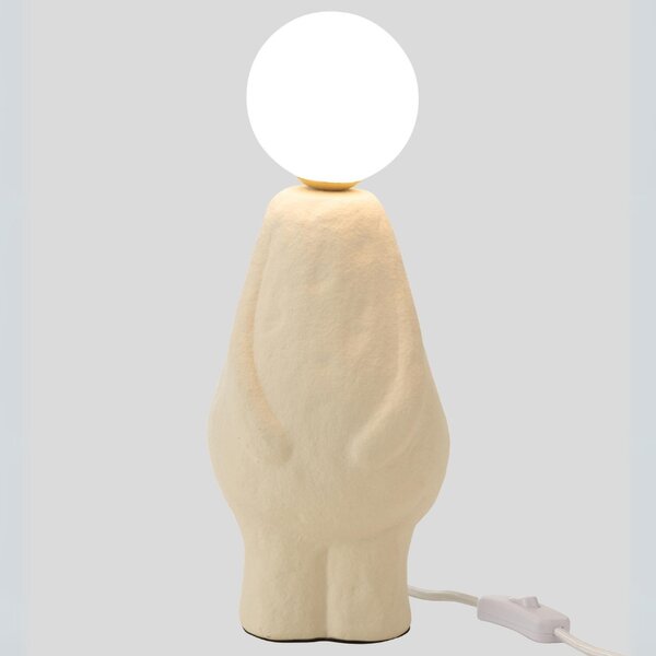 Béžová kameninová stolní lampa J-line Figure