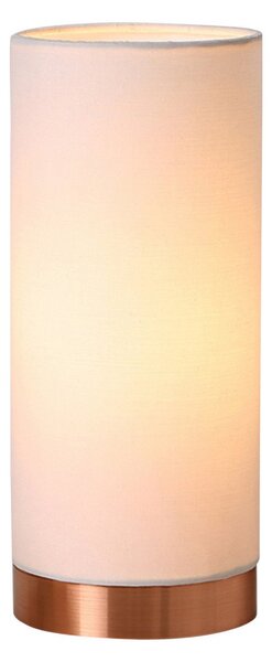 Stolní lampa Lindby, Ronja, stmívatelné, Bílá, Ložnice, Tkanina / Textil, Moderní