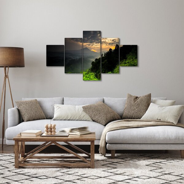 Obraz - zelená horská krajina (125x70 cm)