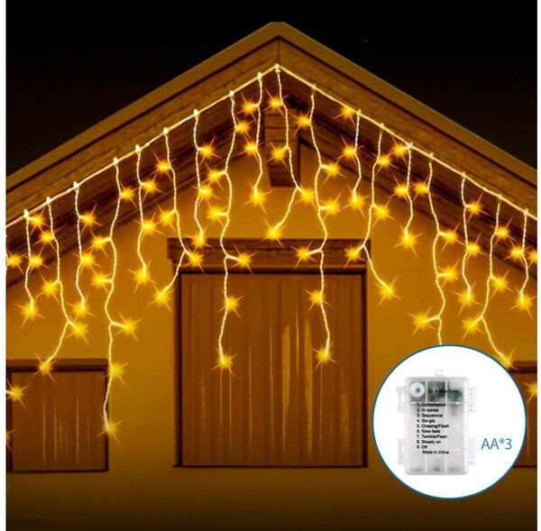 Aigostar - LED Venkovní vánoční řetěz 200xLED/8 funkcí 13x0,6m IP44 teplá bílá