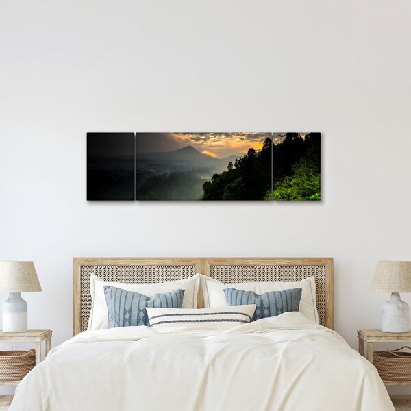 Obraz - zelená horská krajina (170x50 cm)