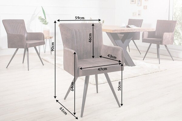 Stylová židle Roadster hnědá