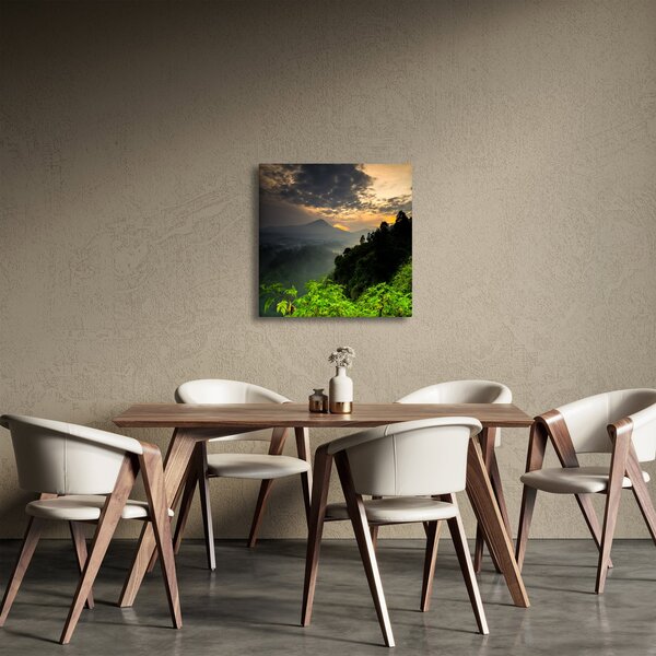 Obraz - zelená horská krajina (30x30 cm)