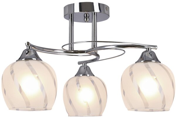 Candellux Prego stropní světlo 3x40 W bílá-chrom-průhledná 33-09456