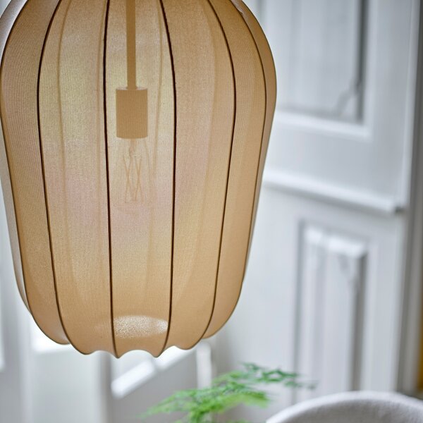 Bloomingville Béžové závěsné světlo Naluna 42 cm