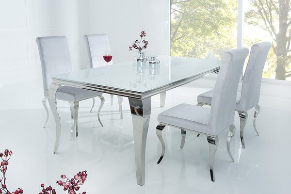 Luxusní jídelní stůl Modern Barock 180 cm bílý