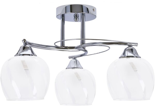 Candellux Prego stropní světlo 3x40 W bílá-chrom-průhledná 33-09456