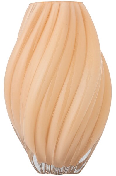 Bloomingville Béžová skleněná váza Kanji 30 cm
