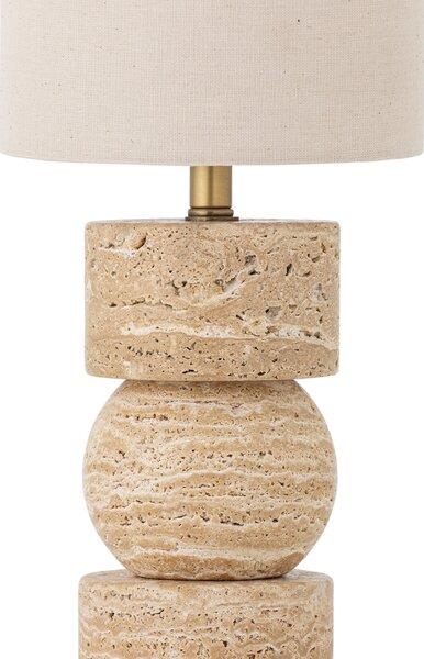 Bloomingville Béžová kamenná stolní lampa Marci
