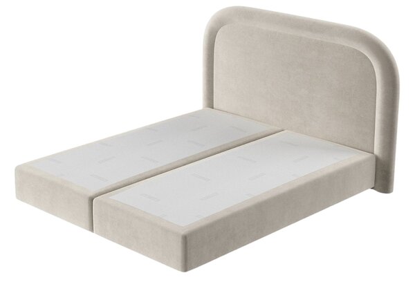Maison de Rêve Béžová sametová postel boxspring HAVANA 140 x 200 cm